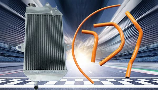 Yamaha Banshee 350 Aluminium Radiator, Holdbar Konstruktion, Forbedret Køleeffektivitet,Appelsin