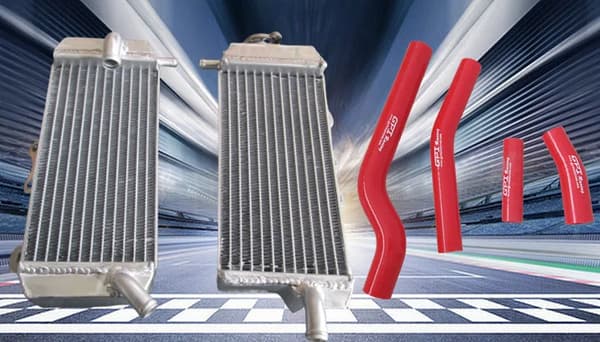 Aluminiumradiator, hållbar konstruktion, anpassningsbara färger,Röd