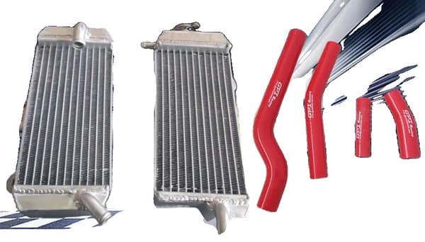Aluminiumradiator, hållbar konstruktion, anpassningsbara färger,Röd