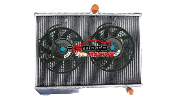 Aluminium Radiator Sæt til Volvo Amazon P1800, Dobbelt Ventilatorer Inkluderet, Effektiv Køleydelse