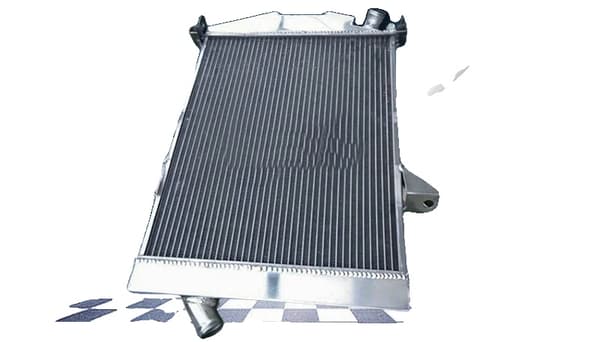 3-rækket aluminiumskøler, passer til Jaguar XK140, kerne størrelse 500mm x 398mm, holdbar konstruktion i aluminium.