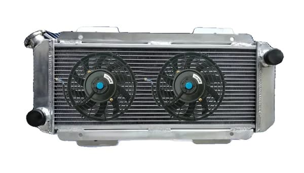 Alumiinijäähdytin, sopii Ford Fiesta I MK1:lle, ydinmitat 20 3/8" x 8 1/2", kestävä rakenne