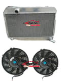 Miniatyrbillede 1 af 4: 3ROW Aluminium Radiator, Høj Køleydelse, Præcisionspasform til Datsun Pickups, Holdbar Aluminiumskonstruktion