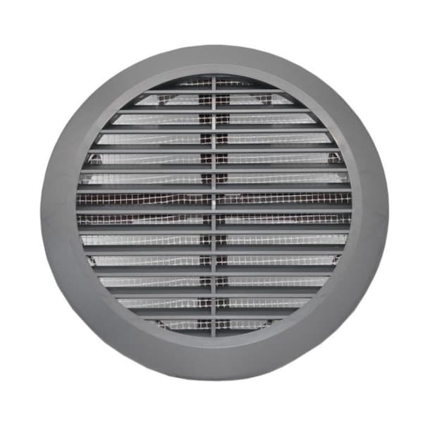 Ventilationsgaller - Awenta - Runt - 100-150 mm - Grå - Insektsskydd