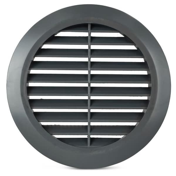 Ventilationsgaller - Awenta - Runt - 100-150 mm - Grå - Insektsskydd