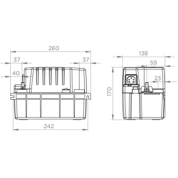 Kondensatpump - SFA - Sanicondens Pro V02 - 45 dBA - Panna / Luftkonditionering