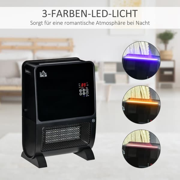 Varmeapparat, 2 i 1, 33x21x49.5 cm, Sort