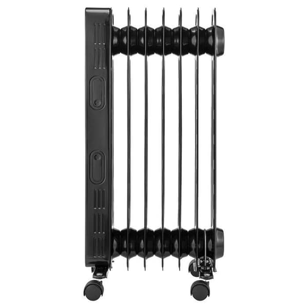 Elektrisk oliebadevarmer 1500W OCEANIC - 3 effekter - Elektronisk termostat - Fjernbetjening - Mobil - Sort