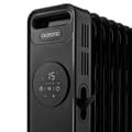 Miniatyrbillede 4 af 5: Elektrisk oliebadevarmer 1500W OCEANIC - 3 effekter - Elektronisk termostat - Fjernbetjening - Mobil - Sort