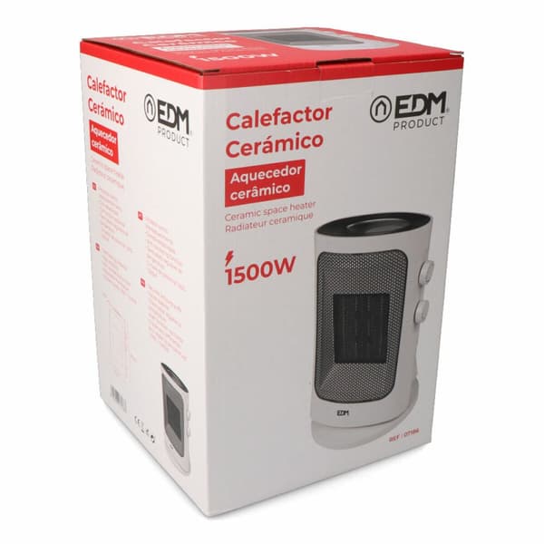 Vertikalt värmeelement EDM 07186 Grå 1000 - 1500 W Oscillation