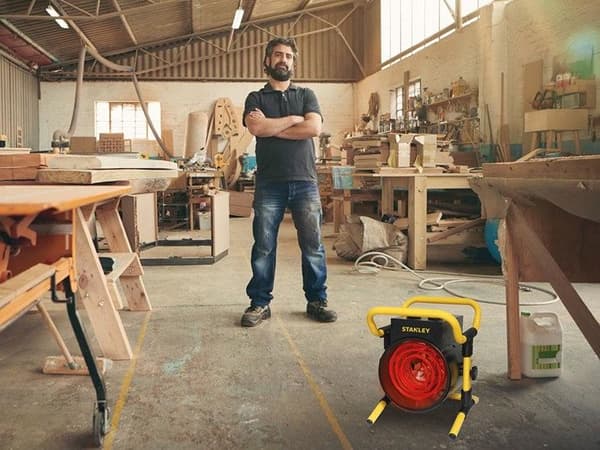 Värme - Stanley - ST-305-401-E - 5000 W - Elektrisk - Svart-gul