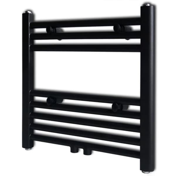 Handdukstork centralvärme element rak 480 x 480 mm svart
