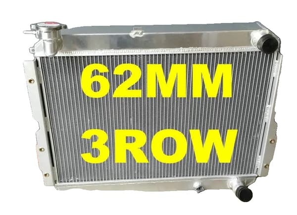 Aluminiumkylare, 3-radig design, kompatibel med Toyota Landcruiser 60-serien, lättviktskonstruktion