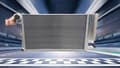 Miniatyrbild 3 av 4: Aluminiumkylare med fläkt, kärnstorlek H368mm x B610mm, kompatibel med Peugeot 306-modeller.