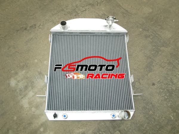 Aluminiumkylare med fläkt, framplacering, kompatibel med Ford Model T,Endast radiator