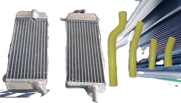 Aluminiumradiator, hållbar konstruktion, anpassningsbara färger,Gul