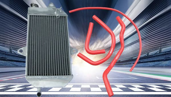 Yamaha Banshee 350 Aluminium Radiator, Holdbar Konstruktion, Forbedret Køleeffektivitet,Rød