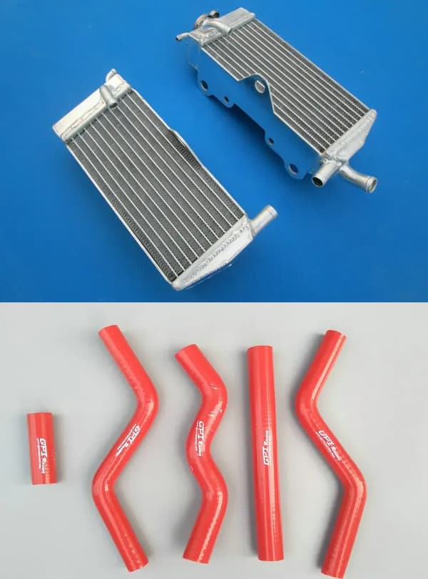 Aluminiumradiator, forbedret kølekapacitet, holdbar konstruktion,RØD