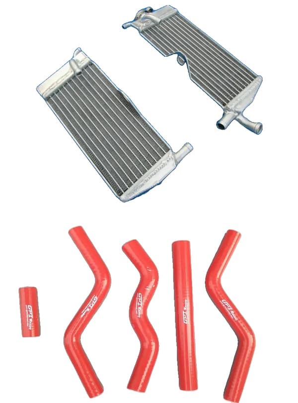 Aluminiumradiator, forbedret kølekapacitet, holdbar konstruktion,RØD