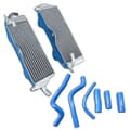 Miniatyrbillede 1 af 2: Aluminiumradiator med silikoneslange-sæt, forbedret køleydelse, holdbar konstruktion,Blå