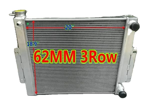 Racing Aluminiumkylare, 62MM Tjocklek, 3 Rads Design,Endast radiator