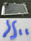 Miniatyrbild 2 av 2: Aluminiumkylare, 30% förbättrad kylning, direktpassande för Suzuki SV650,Radiator BLÅ Slang