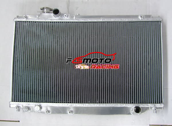 Aluminiumkøler til Toyota Supra MK IV, 50 mm kerne tykkelse, forbedret køleeffektivitet, nem installation.