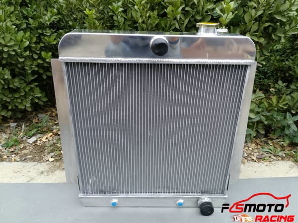 Aluminiumkylare, optimerad kärnstorlek 550 mm x 505 mm, 3-radig design, kompatibel med Chevy V8 1955-1959