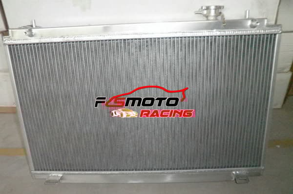 Aluminiumkylare för Nissan 350Z och G35, 400 x 728 x 50 mm, Dubbelradig design, Passar automatisk och manuell växellåda