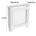 Miniatyrbillede 2 af 2: Radiatordækning, 362 tommer høj, vandret lodret skab, Hvid Lodret S