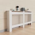 Miniatyrbillede 2 af 2: Radiatordækning, 362 tommer høj, vandret lodret skab, Hvid Lodret XL