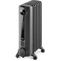 Miniatyrbillede 1 af 5: RADIA DELONGHI oliefyldt radiator - 1500W - 3 varmeniveauer - Real Energy teknologi - Digitalt display - Batteri