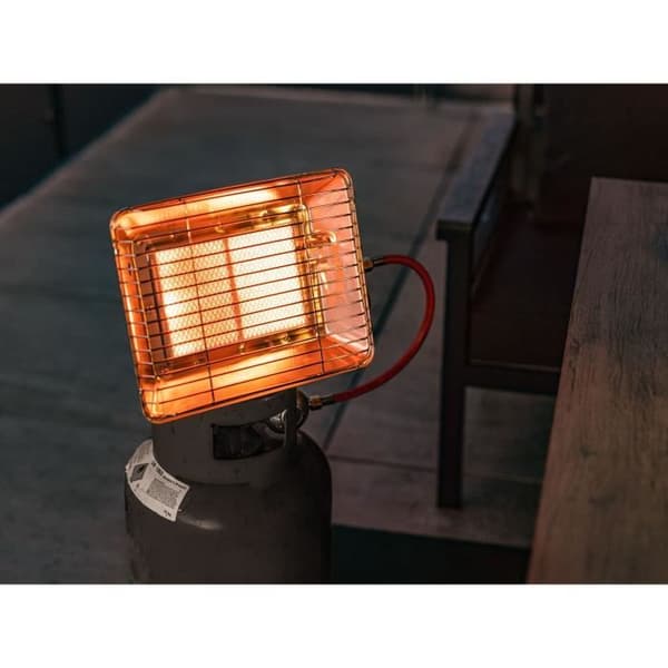 ROTHENBERGER Infrarød byggevarmer - 4200 W - Med trykregulator og slange - Lav - Grå