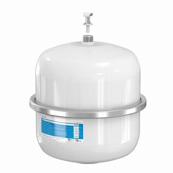 VV-expansionstank - FLAMCO - AIRFIX 12L - Stål - Vit - 4 b 3/4-anslutning utan T-anslutning