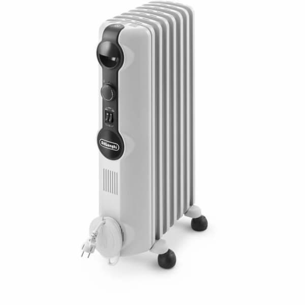 Oljeelement (7 ribbor) DeLonghi Radia Vit Grå 1500 W