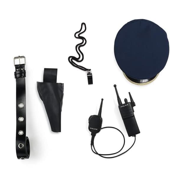 Dress up America Deluxe Police Fancy Dress Costume - Inkluderar skjorta, byxor, hatt, bälte, visselpipa och
