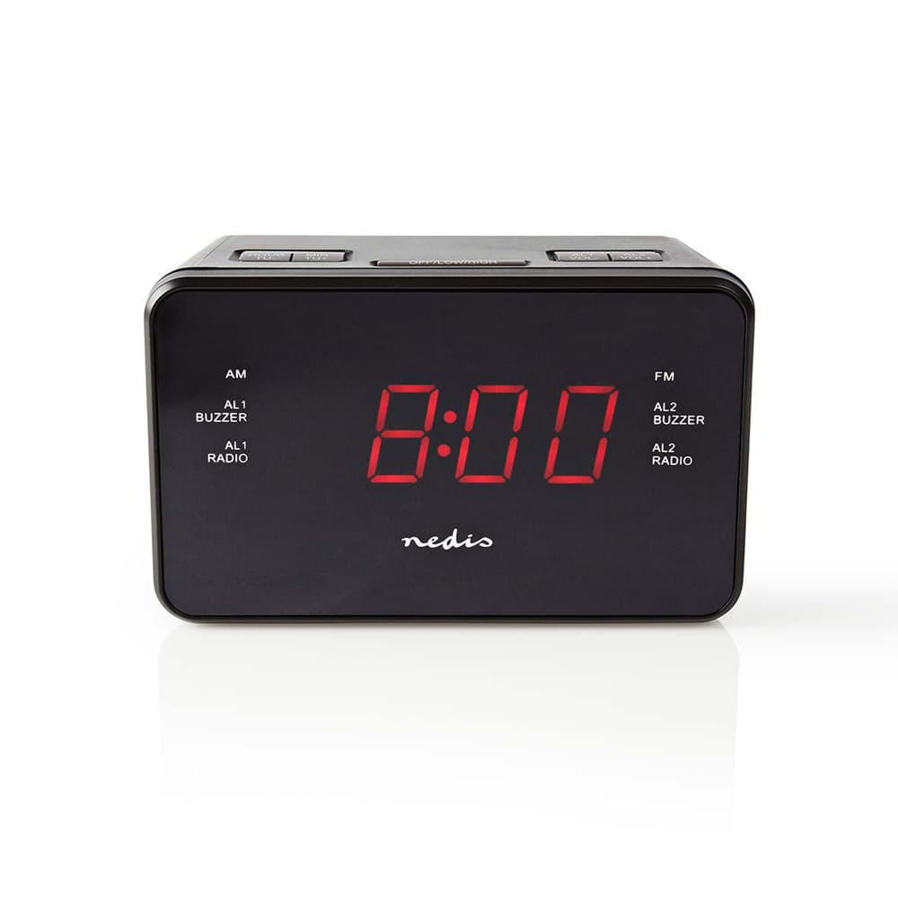 Nedis Digital klokkeradio med FM 0.9" LED