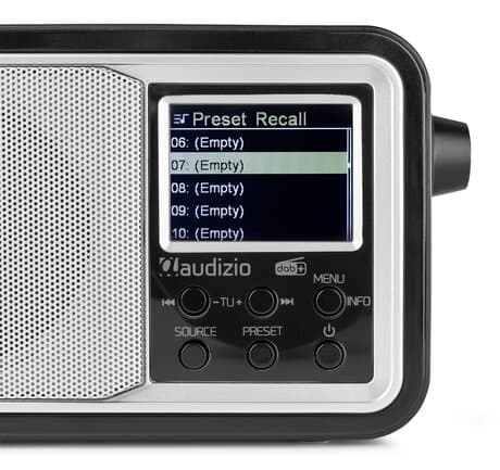 Audizio Anzio portabel DAB+ Radio med batteri, vit/silver