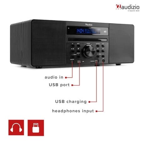 Audizio PRATO MUSIK SYSTEM CD/DAB+ BLACK