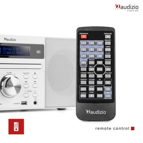 Audizio PRATO Allt i ett system CD, DAB+, Vit