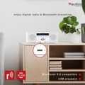 Miniatyrbild 5 av 11: Audizio PRATO Allt i ett system CD, DAB+, Vit