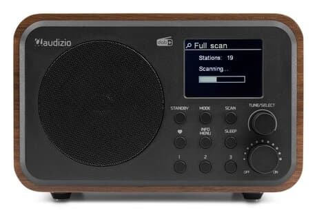 Audizio Milan bärbar DAB-radio med Bluetooth, FM-radio och batteri - Trä färgad