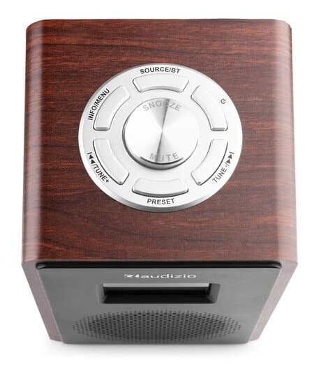 Modena dab+ radio med batteri mörk trä