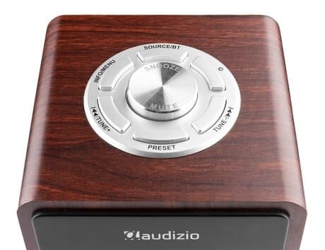 Modena dab+ radio med batteri mörk trä