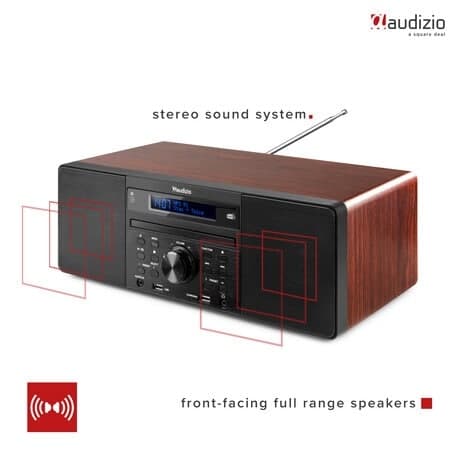 Prato allt-i-ett musiksystem cd/dab+ trä