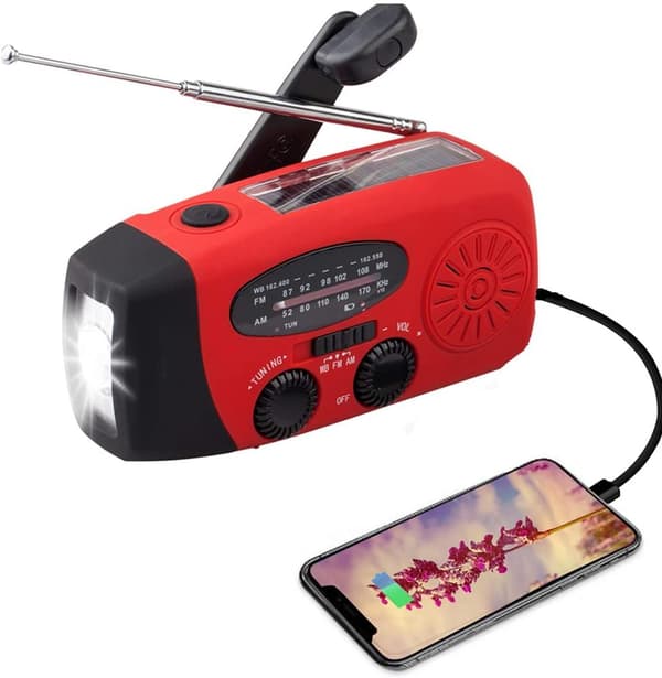 Vevradio Solceller, Ficklampa, Powerbank 2000mAh