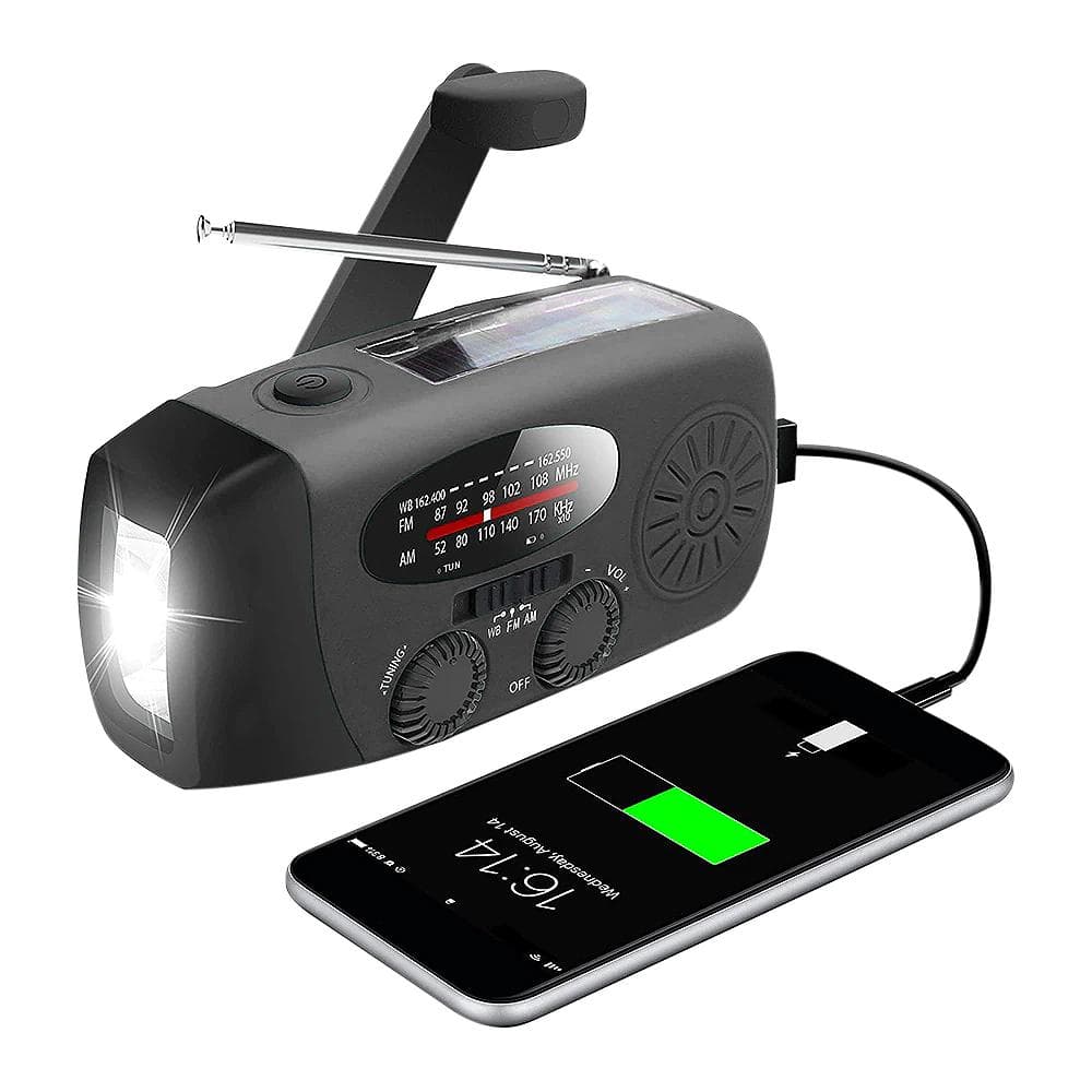 Vevradio & Solcellsladdare / Nödradio & Powerbank