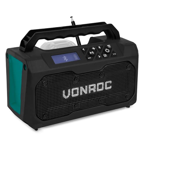 VONROC Arbejdsradio 20V - FM, bluetooth & USB | Solo |  Ekskl. akku og oplader