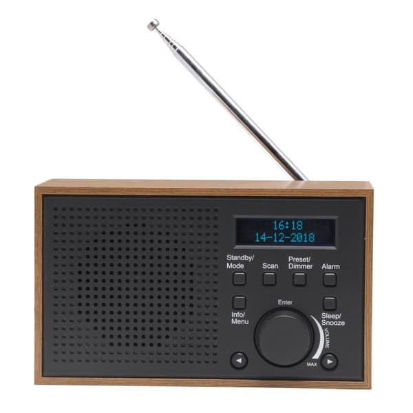 FM/DAB+ Radio Træ/Grafit