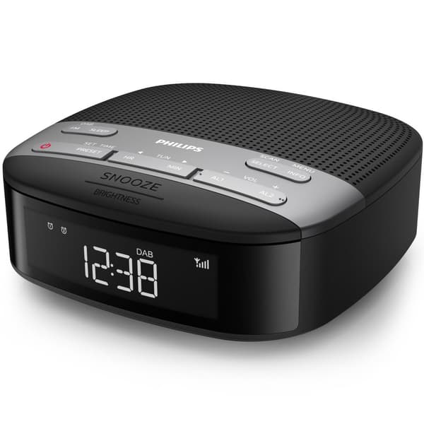 Digital DAB+/FM clockradio Dobbelt alarmer